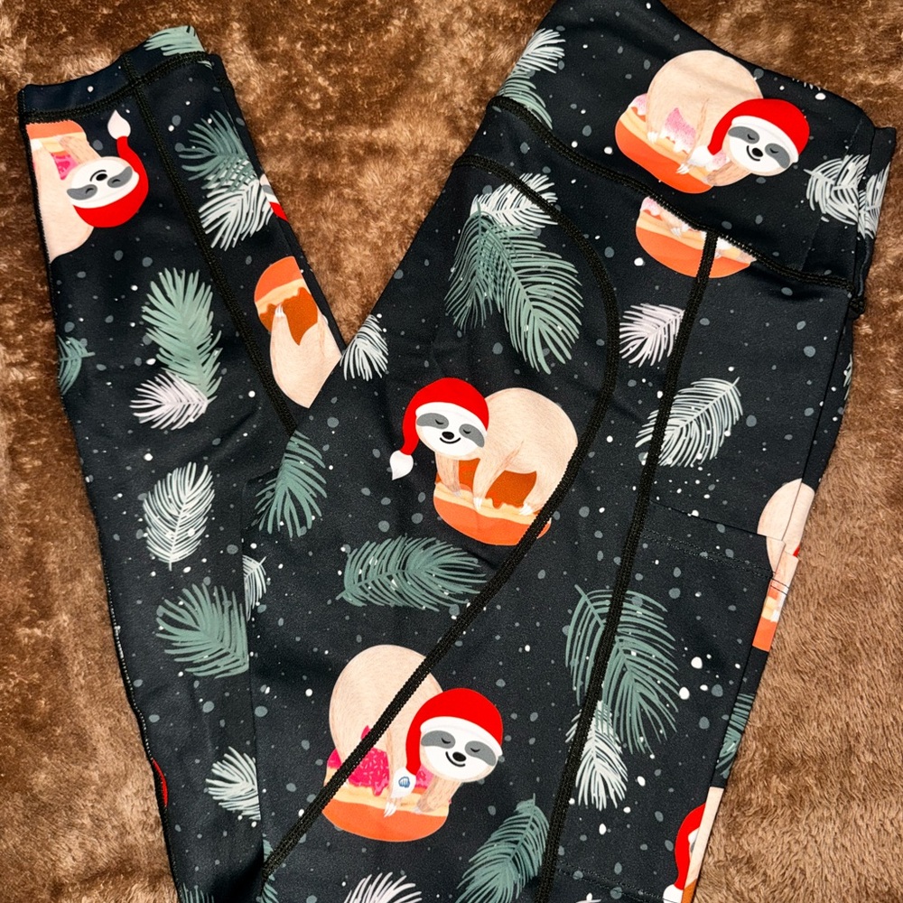 Feed Me Fight Me Christmas Leggings